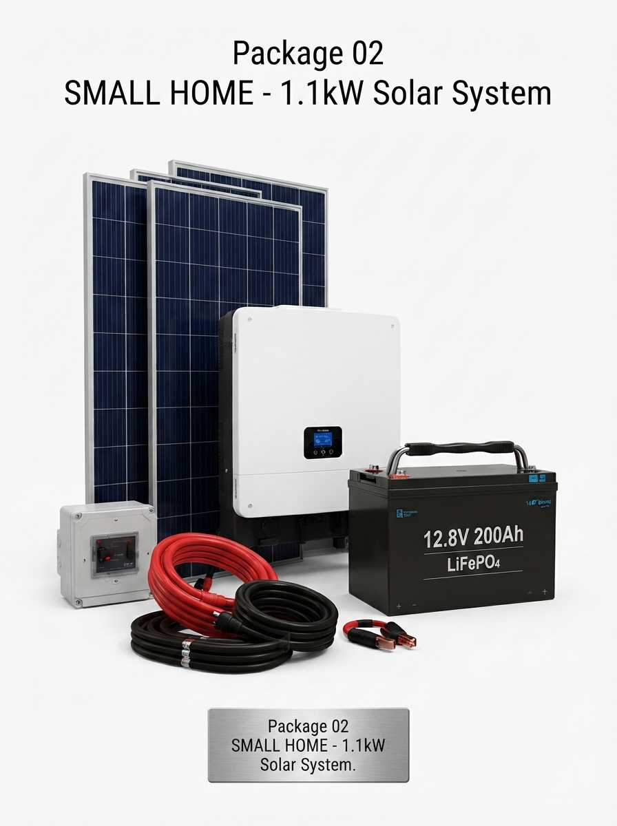 Solar Basic Package - 1.5kW Inverter with 2.56kWh Lithium Battery