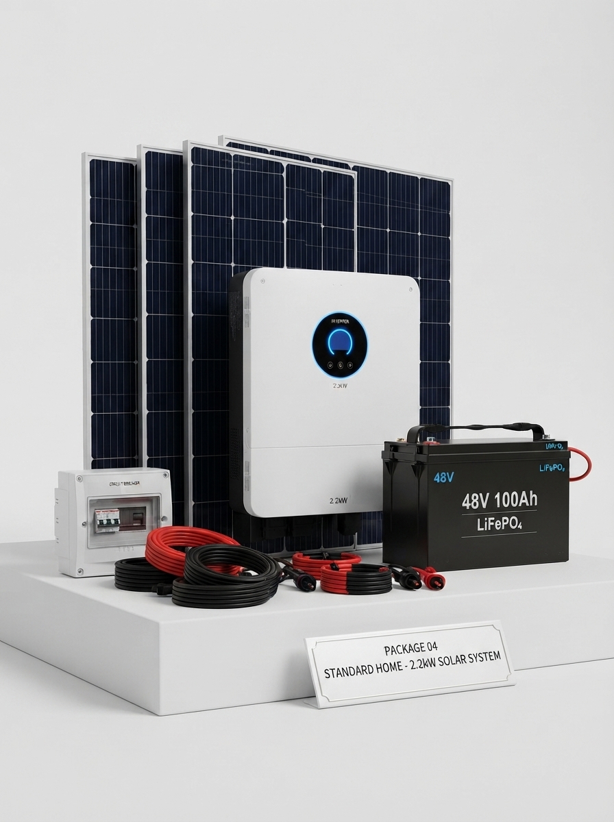 Solar Family Package - 5kW Inverter with 5.12kWh Lithium Battery